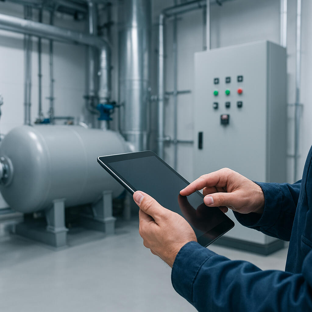 Monitoring an industrial energy system on a tablet